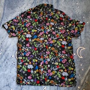 Rainbow Pride Floral Short Sleeve Empyre Skater Button Up